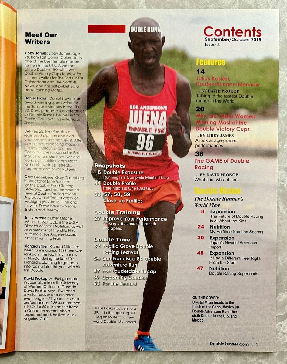 October 2015 Double Runner Magazine Bob Anderson Crystal Milan