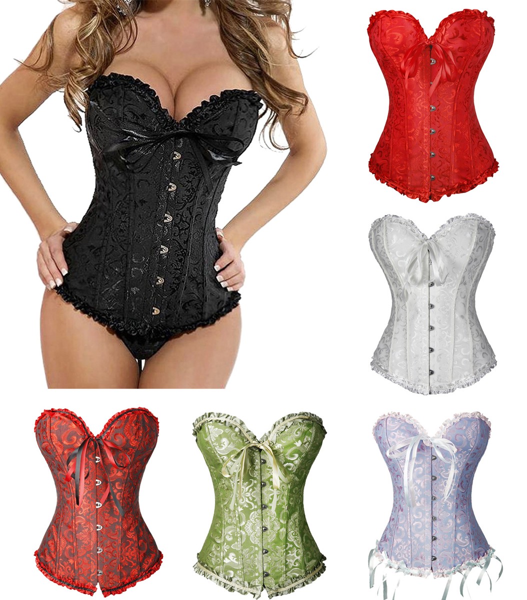 XZQTIVE Corsetto Da Donna In Pizzo Up Boned Overbust Bustier - Foto 4