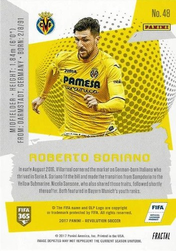 Panini Revolution Soccer 2017 - base común - paralelo fractal - Villarreal CF - Imagen 4 de 6