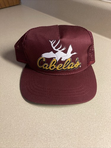 Vintage CABELO’S Rifle Shotgun Duck Deer Hunting Fishing Rod Truckers Hat Cap