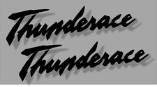 2x Thunderace sticker, decals for YZF100R. Printed on clear vinyl.