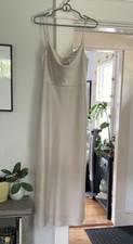 BHLDN cali cowl midi slip dress Champagne 10