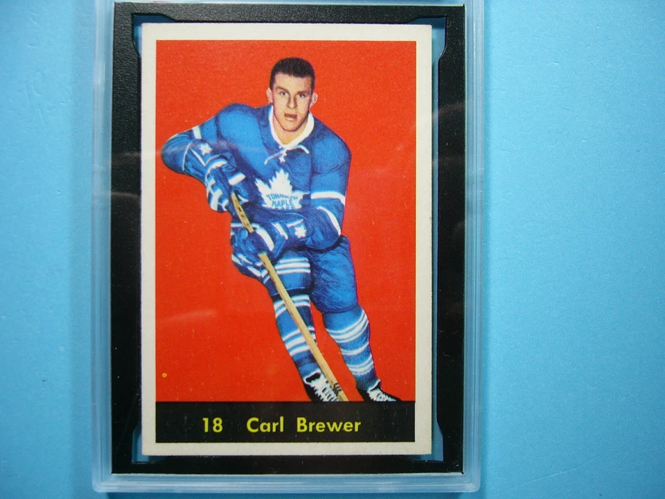 1960/61 PARKHURST NHL HOCKEY CARD #18 CARL BREWER KSA 7.5 NM+ 60/61 PARKIE GL - Image 3 of 4