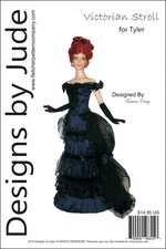 Victorian Stroll Doll Clothes Sewing Pattern for 16" Tyler Dolls Tonner