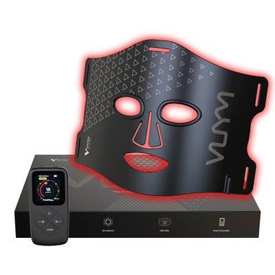 VYM LED Face Mask Light Therapy: Portable Remote High-Energy Anti-Aging Skincare