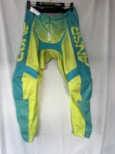 Answer Racing ANSR Syncron Air Motocross MX Pants Aqua/Yellow Mens 32 *CLOSEOUT*