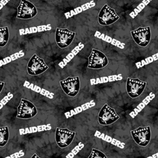 Las Vegas Raiders Tie Dye AFC West Flannel Fabric