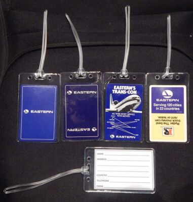 Luggage tag Eastern Airlines w/playing card choose from multiple designs