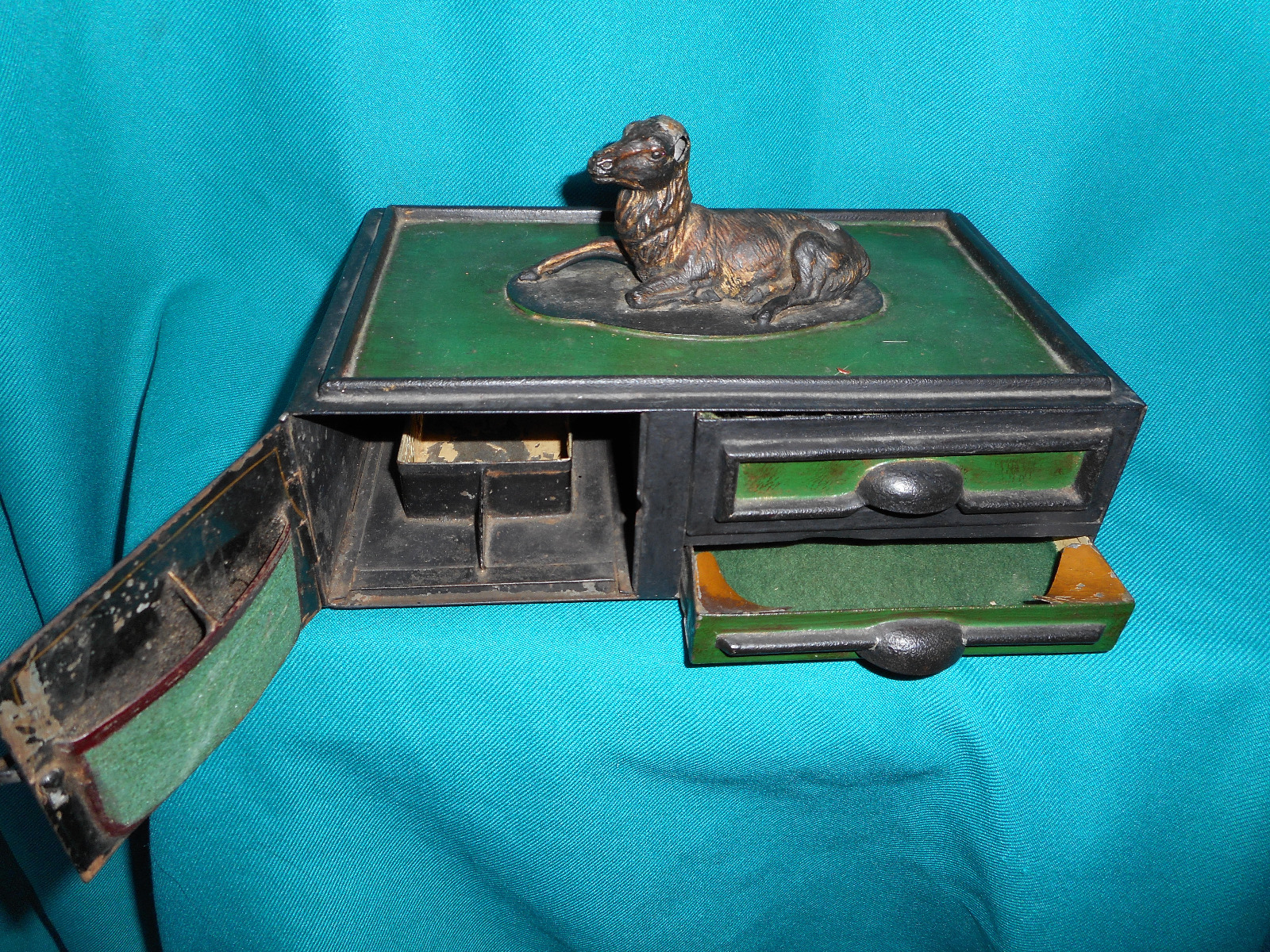 Vintage Desk Box with Stag *1920s* eBay
