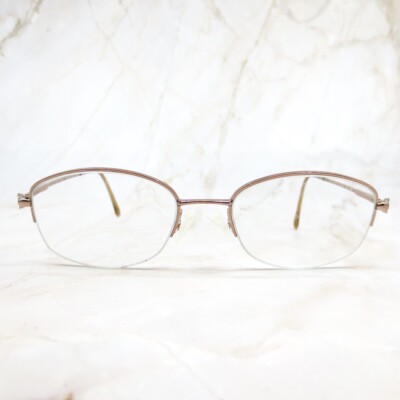 Safilo Emozioni Eyeglasses Frame 4321 1N5 Women's Rose Gold Oval Half Rim 135