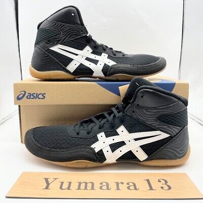Asics Matflex 7 Wrestling Shoe Black White 1081A051-001 Size Men's