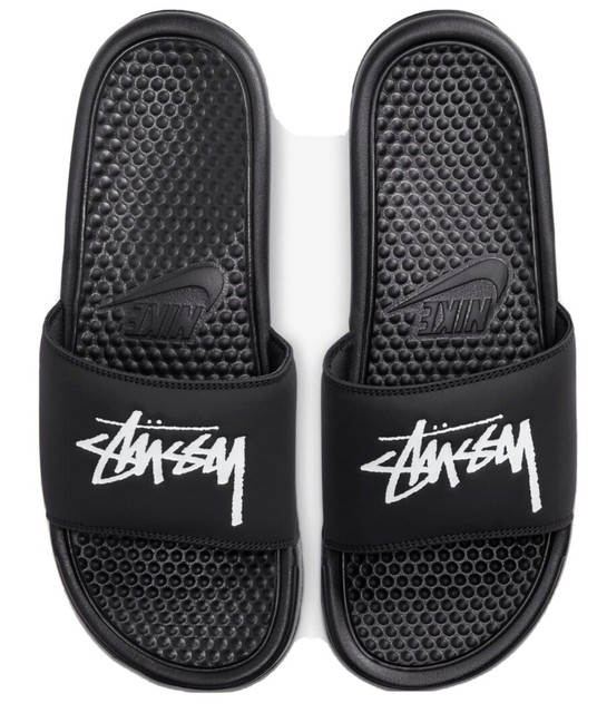 Nike Benassi X Stussy Slides Off Noir Black M 14 / W 15.5 | eBay