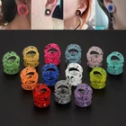 2 Pcs Silicone Flexible Ear Gauges Plugs Expander Double Flared Flesh Tunnels