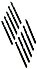 #25 HSS SCREW MACHINE STUB LENGTH DRILLS W/135 DEG POINT NACHI 563-BLACK-10PCS
