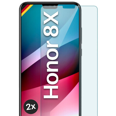 2x Echt Glas für Huawei Honor 8X Panzerfolie HD Hartglas Premium Displayschutz