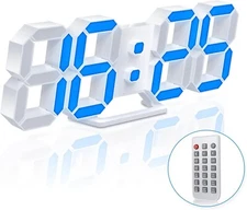 EDUP 3D LED Desk Alarm Clock Night Light 7 Colors 9.7"  EH-LED1319
