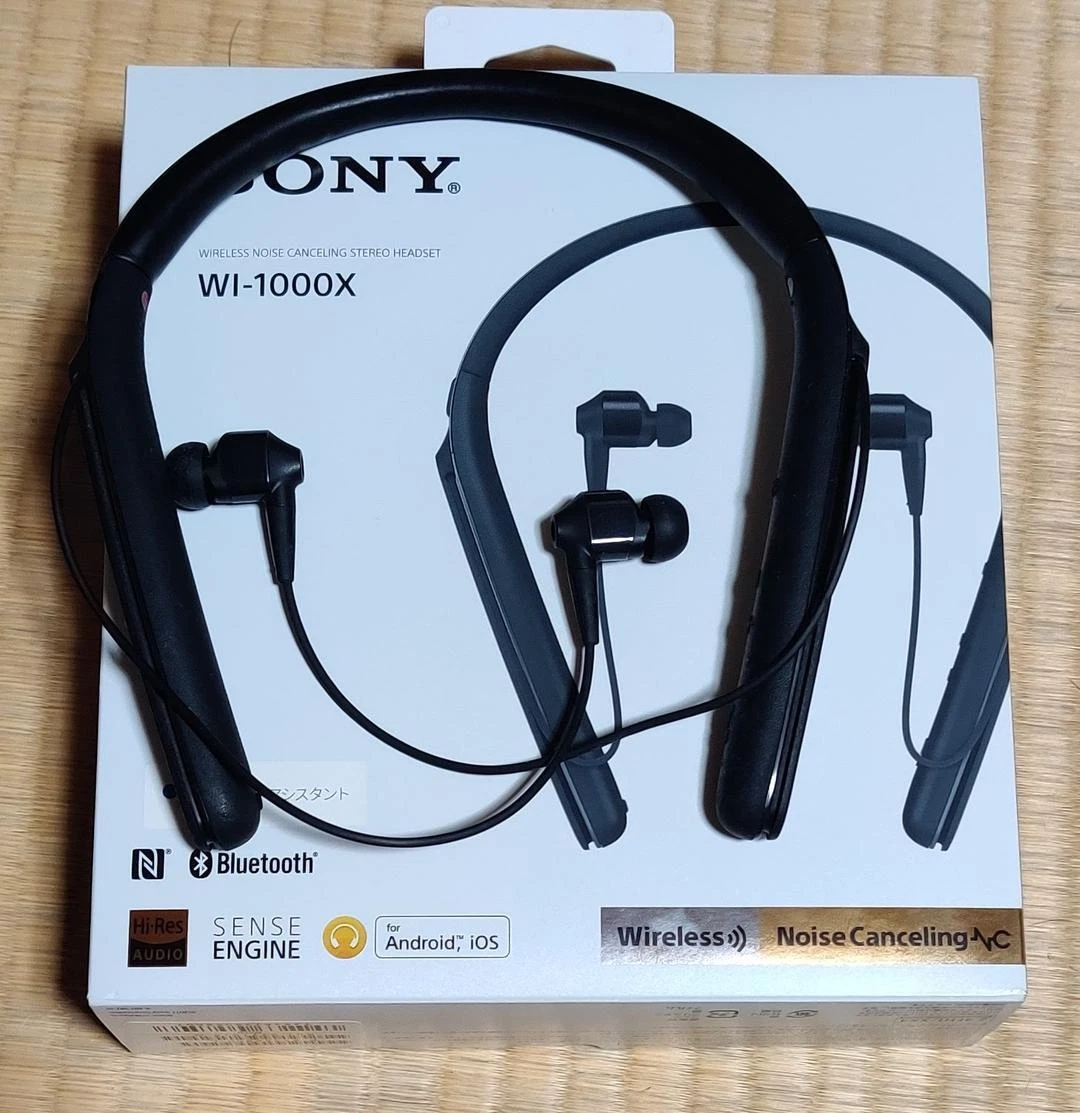 SONY WI-1000X Wireless Noise Canceling Hi-Res Earphone Black Tested Work SONY WI-1000X Wireless Noise Canceling Hi-Res Earphone Black Tested Work