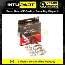 IntuPart 4X DOUBLE IRIDIUM SPARK PLUGS FOR FIAT 500 1.2 2007 ONWARDS