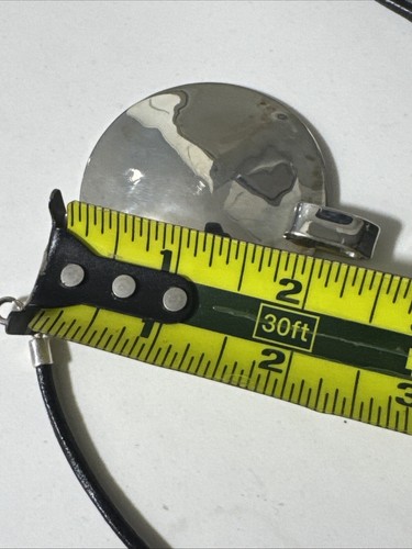 Robert Lee Morris RLM Studios Sterlingsilber One World Disc Leder Halskette - Bild 7 von 7