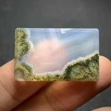 Scenic Moss Agate Cabochon 30x19x4.2mm High Quality 29 ct