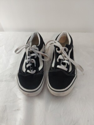 VANS OFF THE WALL BLACK KIDS SHOES SIZE 13