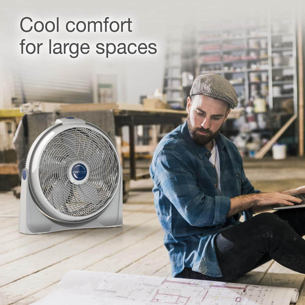 Lasko Floor Fan W/ Adjustable Head Cyclone Power Circulator