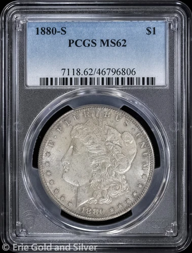 1880-S $1 Morgan Silver Dollar PCGS MS 62 | Uncirculated UNC