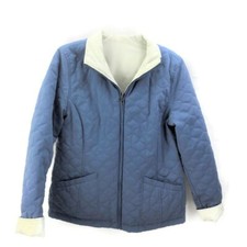 Classic Elements Reversible Jacket Women's Size M Coat Blue / Beige