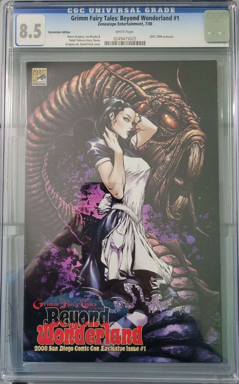Rare! Grimm Fairy Tales: Beyond Wonderland #1E CGC 8.5 SDCC Limited to 750