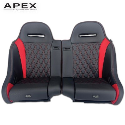 (Red) Apex XP Pro Rear Bench Seat (PRO, TURBO R, PRO R)