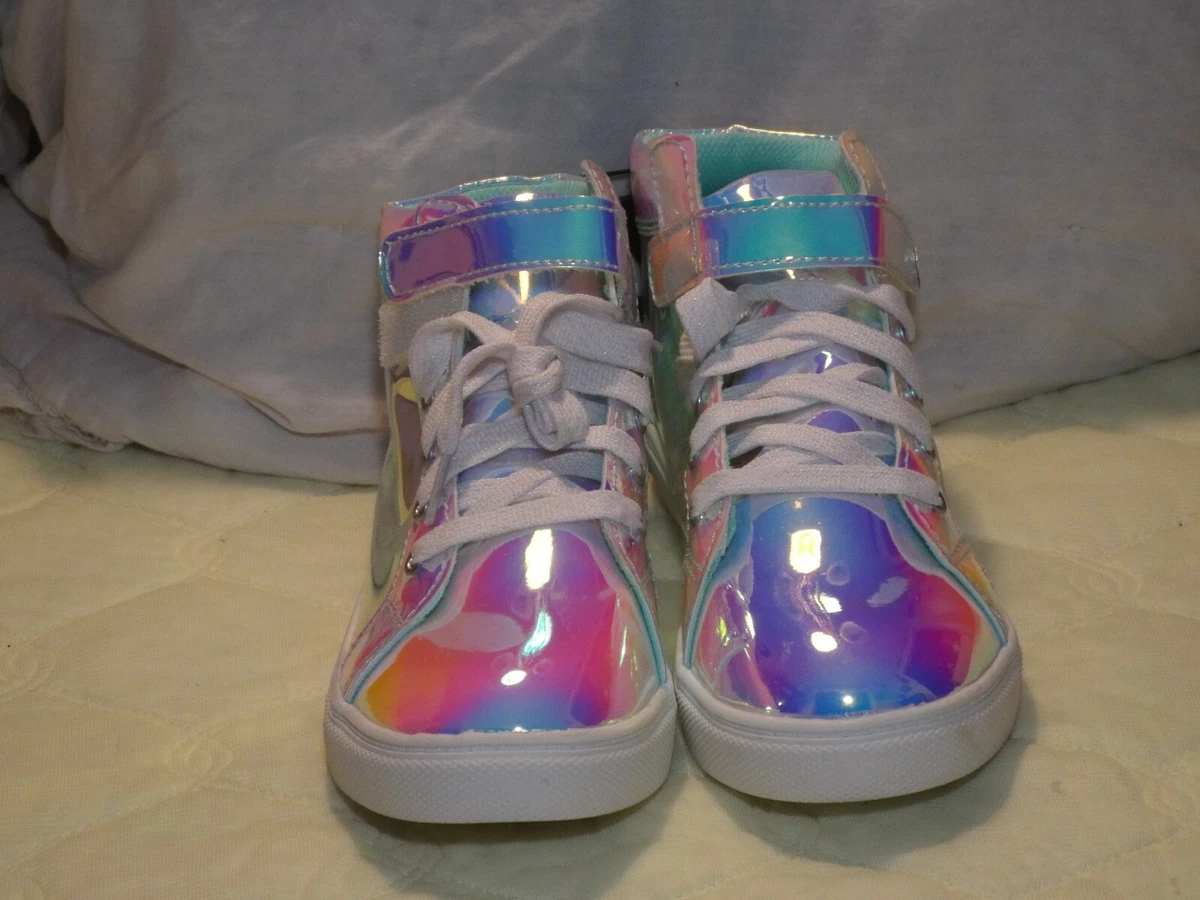 Wonder Nation Holographic Unicorn shoes- Iridescent High-Top Sneaker- NWT sz 4 eBay