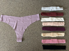 NEW 9 Pairs Thong Panties Size MEDIUM Various Colors