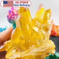 Natural Quartz Cluster White Crystal Gem Healing Mineral Specimen Reiki USA