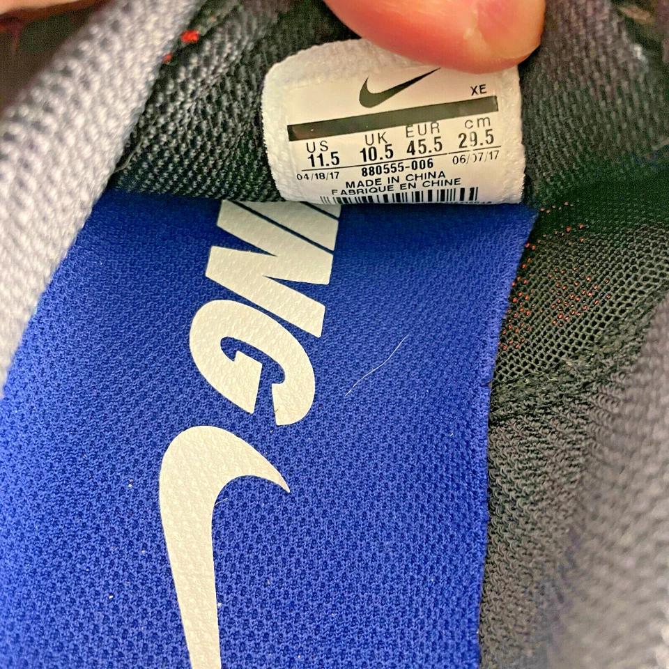 Nike Air Zoom Pegasus 34 880555-006 preto carmesim masculino EUA 11.5 corrida 45.5 - Imagem 3 de 4