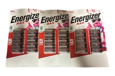 3 PACKS of Energizer MAX Alkaline 9 Volt Batteries, 8-Pack 522TP2-4 NEW SEALED