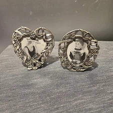 Sunflower Designs  Enamel , Pewter  Picture Frames Set Of 2