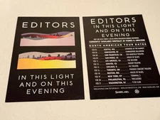 EDITORS  In This Light & On This Evening 2010 US Tour lot of 2 Promo postcards