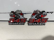 Dodge Challenger Rt 345 Shaker Hood 3d Fender Emblem Decal Badge 2 Left Right Dodge Challenger Rt 345 Shaker Hood 3d Fender Emblem Decal Badge 2 Left Right