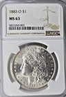 1883-0 US Morgan SIlver Dollar NGC Mint State 63 (VAM-11a)