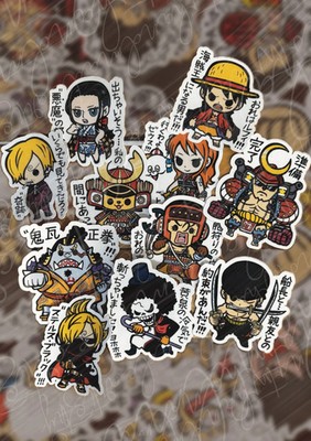 One Piece Strawhat Pirates Wano Weatherproof Stickers