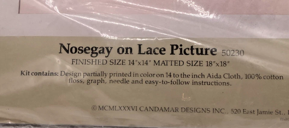 Kit de punto de cruz contado algo especial imagen de encaje Nosegay 50230 - De colección Foto 3 de 3