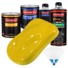 Electric Yellow Quart Urethane Basecoat Clearcoat Car Auto Body Paint Kit Electric Yellow Quart Urethane Basecoat Clearcoat Car Auto Body Paint Kit