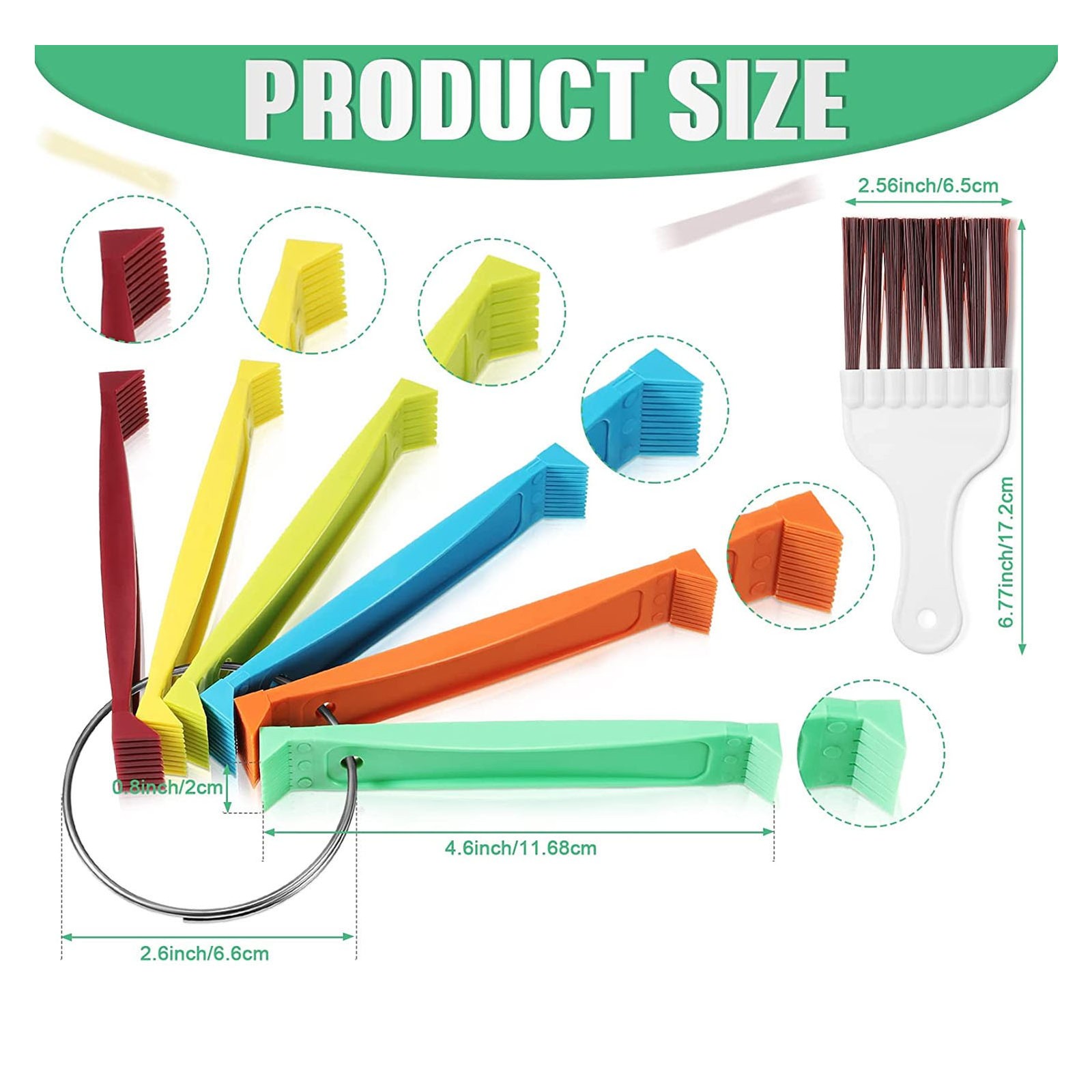 6 Color Fin Comb Brush Compact Air Conditioner Cleaner For Home Use