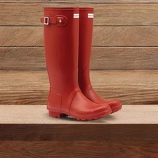 NIB HUNTER BOOTS Women's Original Tall Rain Boots Red