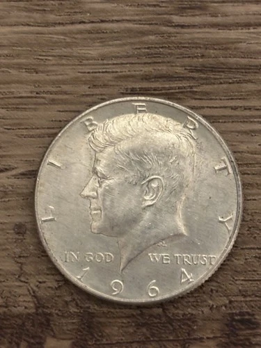 1964 Kennedy Half Dollar Silver Coin 0.9 Fineness 50C Uncertified
