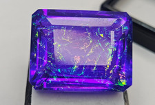 Emerald Cut Natural Monarch Fire Opal 70 Ct Loose Certified Gemstone