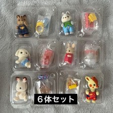 Sylvanian Families Baby Figures Set 6pcs Rare Collectible Toys Vintage