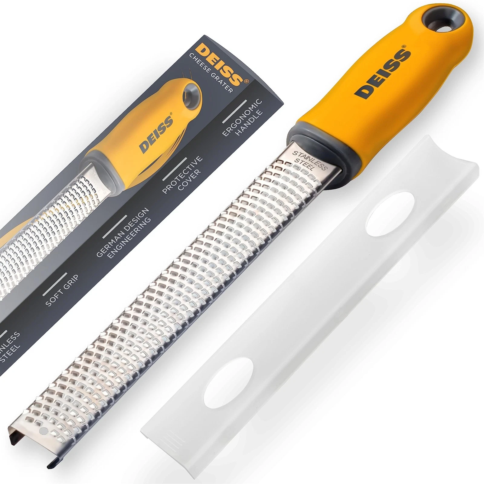 Deiss PRO Citrus Zester & Cheese Grater — Parmesan Narrow, Yellow
Opens in a new window or tab