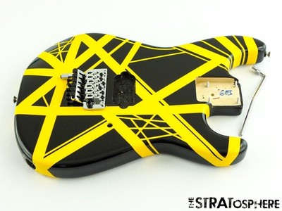 EVH Striped Series BODY & HARDWARE Guitar Floyd Rose D-Tuna Black & Yellow