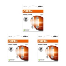 6 Glühlampen Innenraum 12V 10W SV8.5-8 OSRAM ORIGINAL passend für PKW